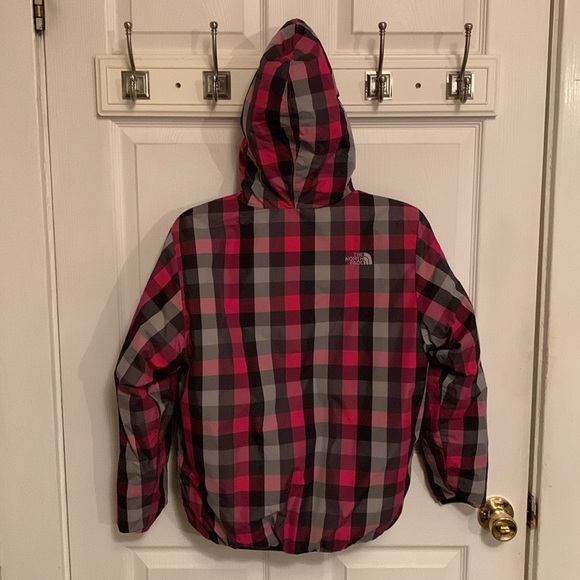 The North Face Puffer Jacket 2in1 Coat Reversible Vintage Black and Pink 550 - Picture 2 of 14